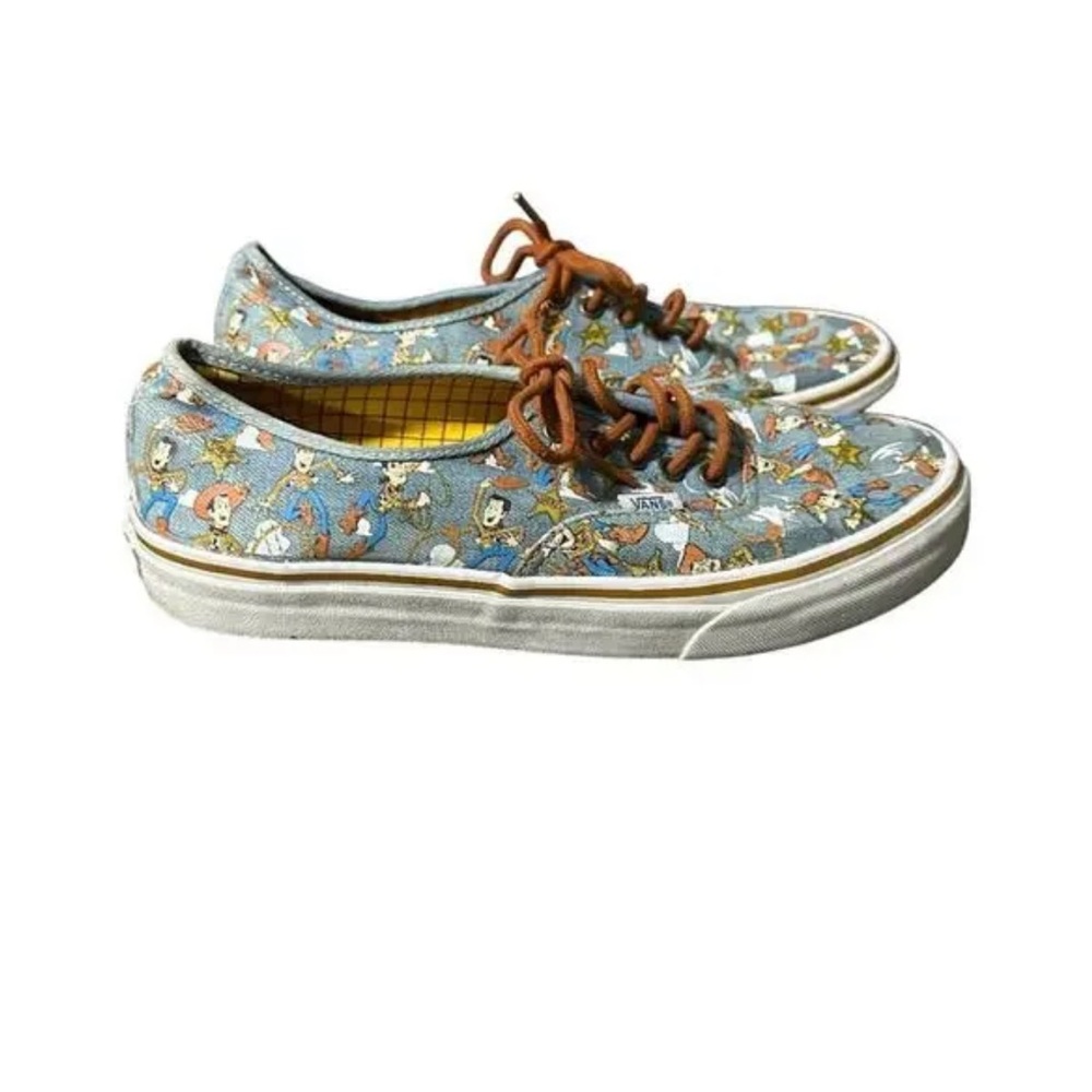 Vans x Disney Toy Story Sheriff Woody Cowboy Denim Lace Up Shoes Sz‎ 9.5 Men